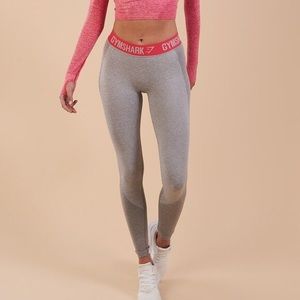 Gymshark flex leggings | gray and pink | sz M
